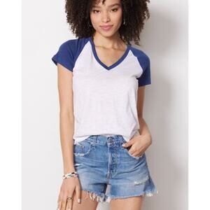 Goldie Color Blocked V Neck Tee L
